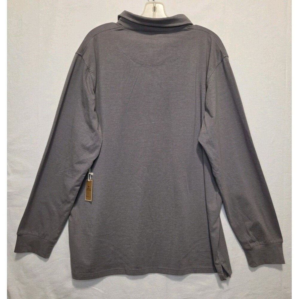 Simply Southern Men's XXL Gray Polo Shirt Long Sleeve New Classic - Picture 3 of 6